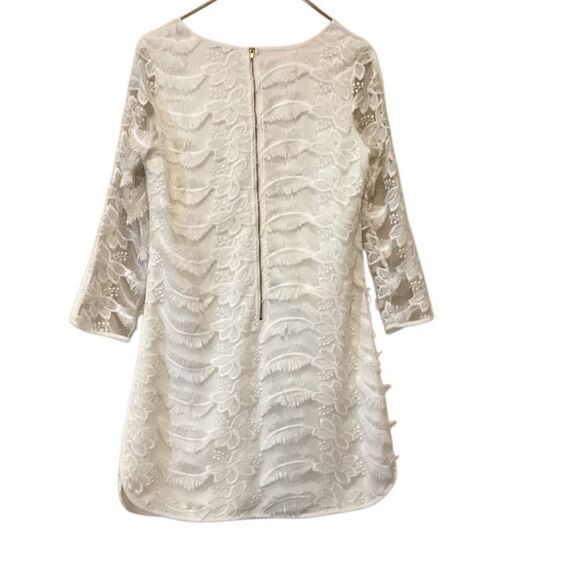 NWT Piperlime Textured Lined White Dress Size Medium - Picture 4 of 11